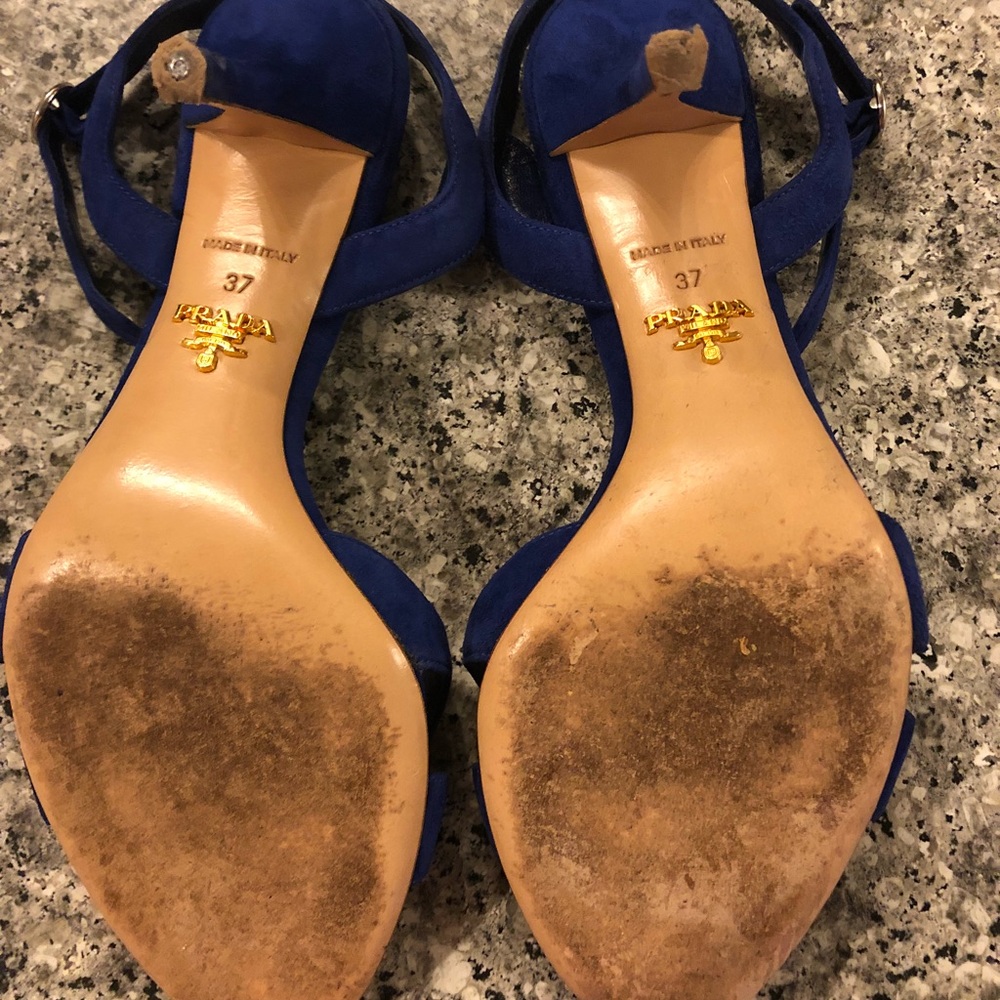 - Prada blue suede High heel shoes - Picture 5 of 7